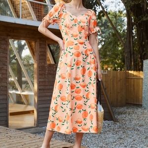Brand New In Bag SHEIN Fruit Print Dress Sz L